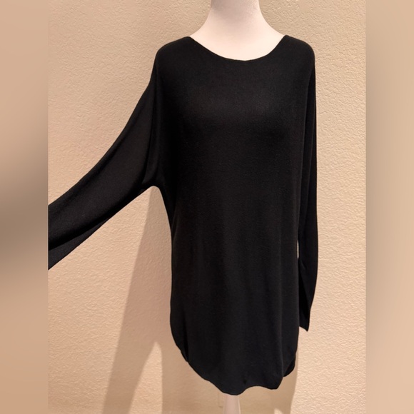 Philosophy Republic Hi-Low Scoop Neck Tunic Sweater – Black – Size M - Picture 7 of 11
